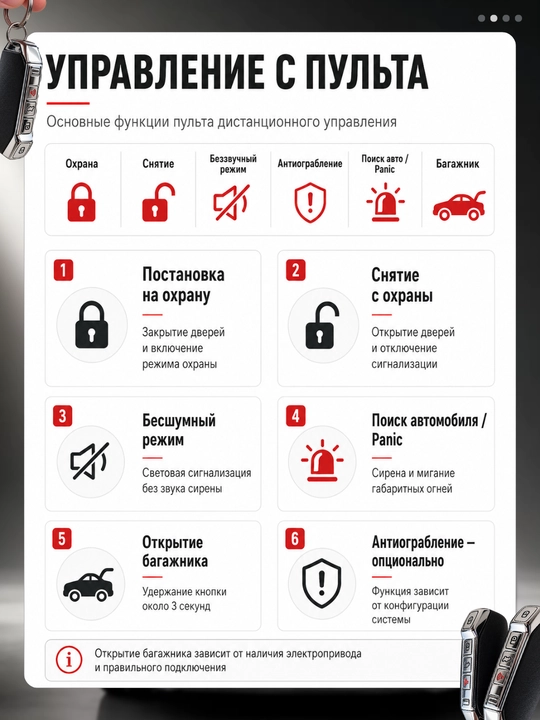 Avtomobil signalizatsiyasi AVA PRO, 2 ta pult va zarba datchigi
