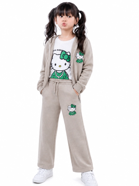 Qiz bola uchun Hello Kitty kostyumi, bolalar to‘plami, xudi, futbolka, shim - 