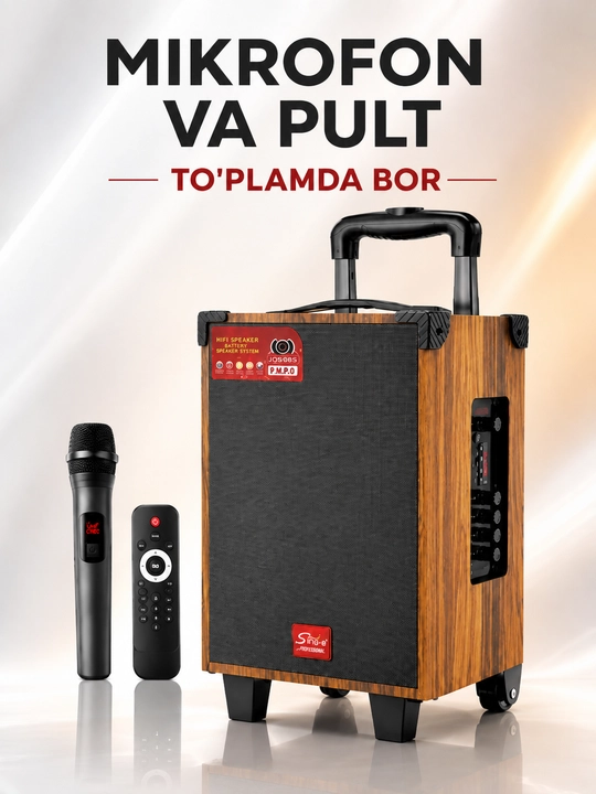 Колонка Sing-e JQS908S портативная Bluetooth караоке-акустика с микрофоном и пультом