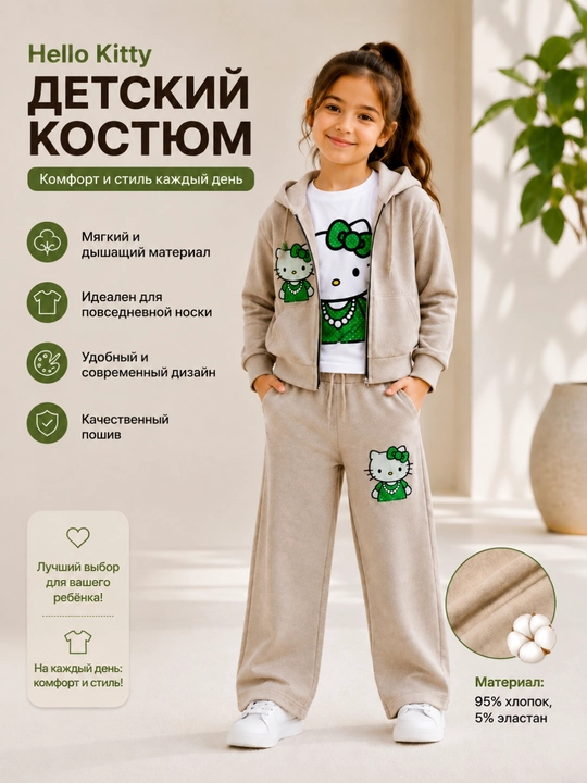 Детский костюм Hello Kitty — стиль, комфорт и качество