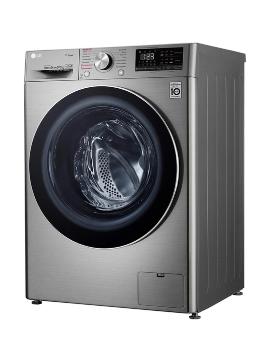 Стиральная машина LG F4V5VG2S с сушкой, 9/6 кг, Функция пара Steam, AI DD