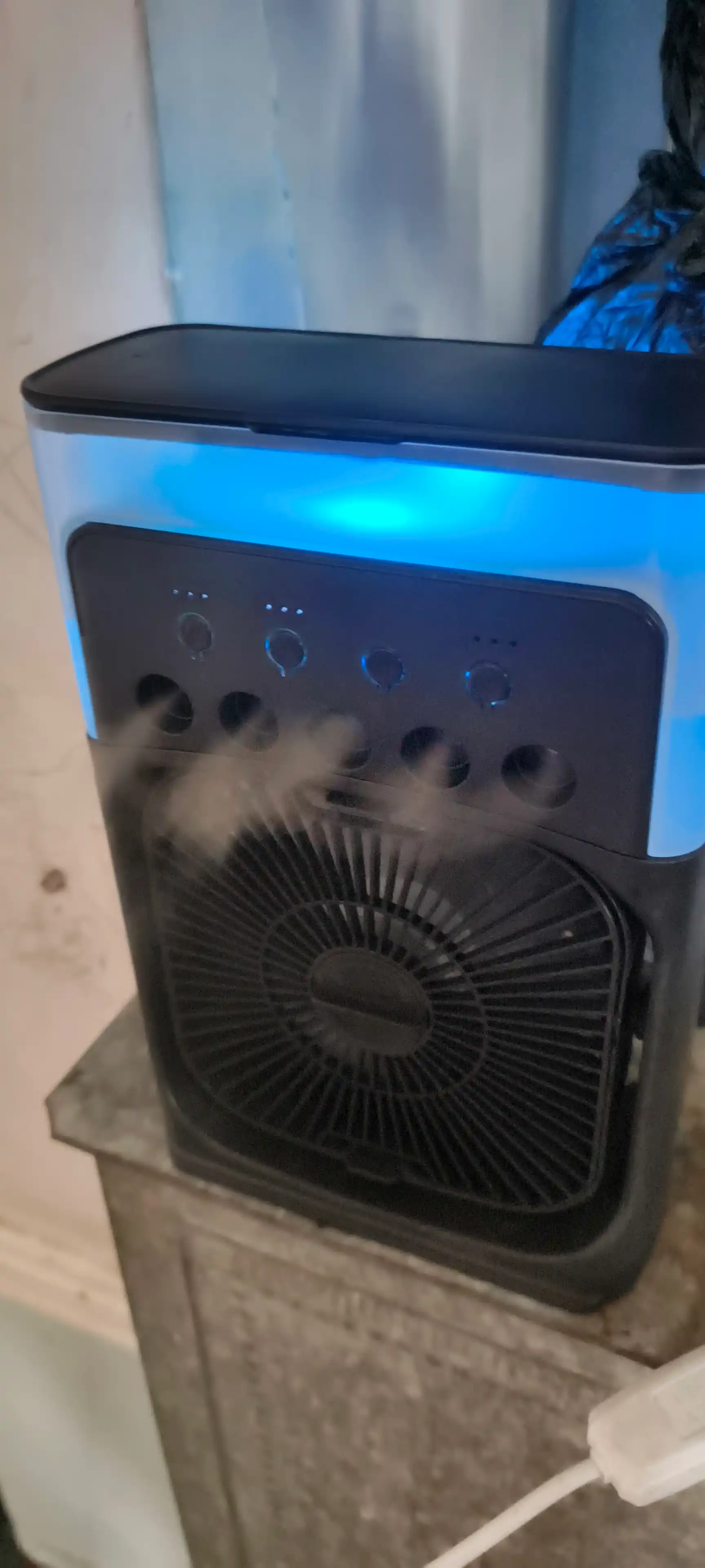 Portativ mini konditsioner, namlagich, mini ventilyator, 3 tasi 1da