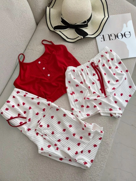 Pijama ayollar uchun, 3 tasi 1 da, tungi pijama - 