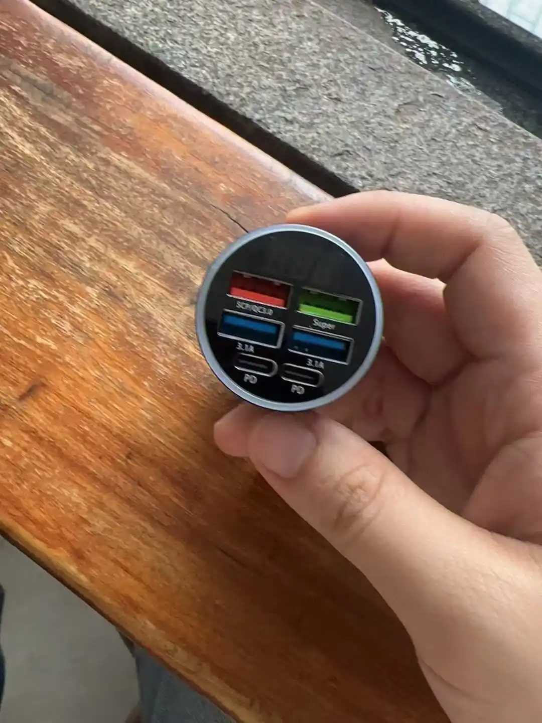 Зарядка в прикуриватель быстрая 4 USB + 2 Type-C, вольтметр, 12-24 В