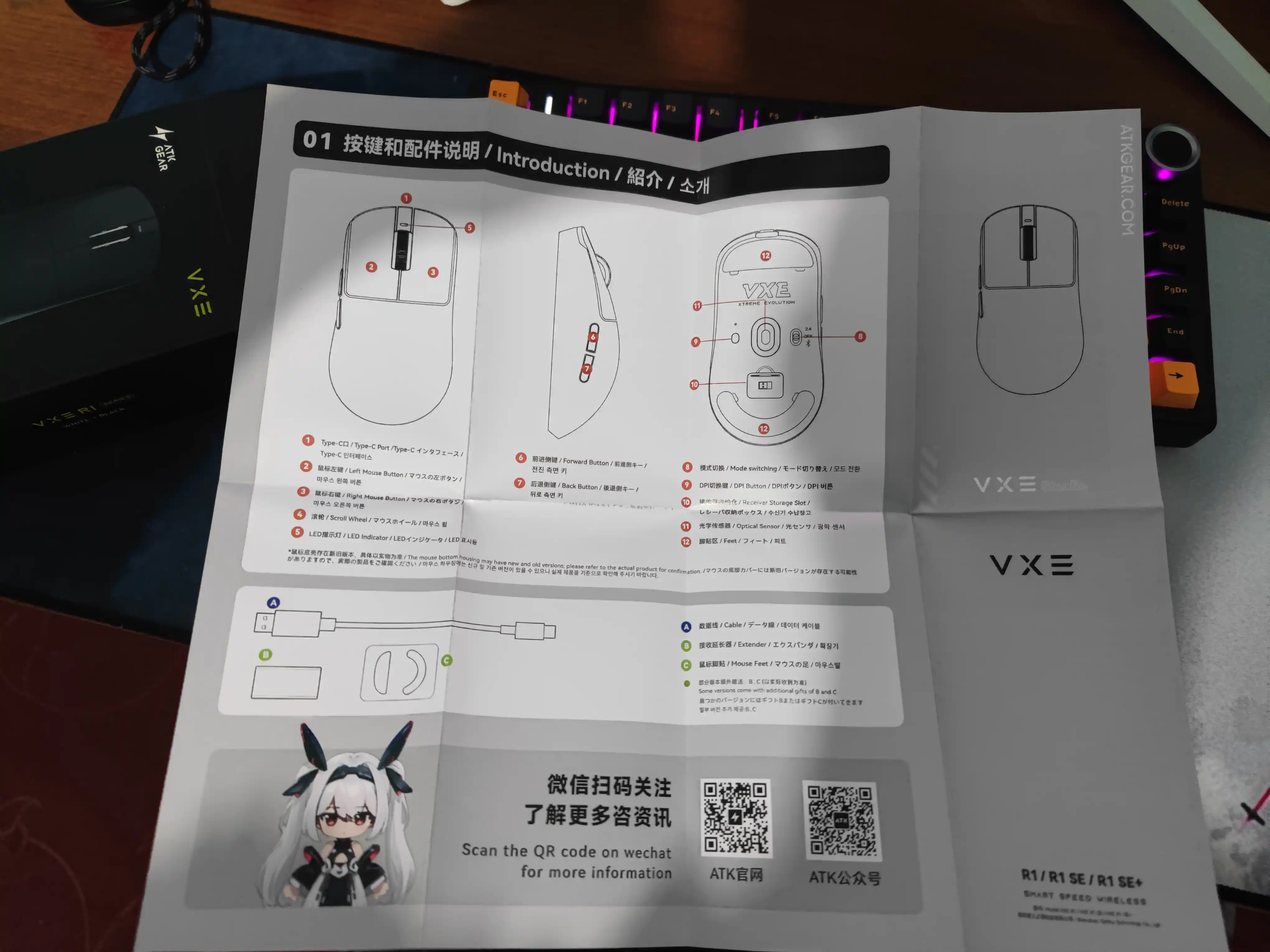 Simsiz o'yin sichqonchasi, VGN VXE R1 SE+
