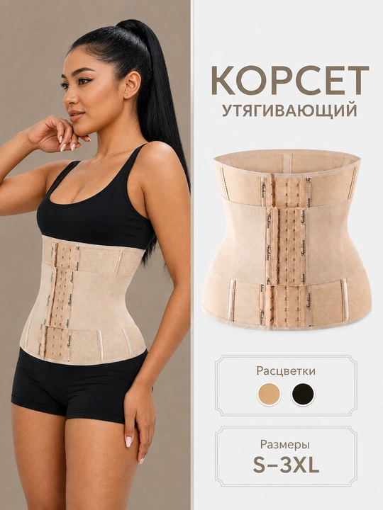 Ayollar uchun bel va qorin tortuvchi korset, ayollar korreksiyalovchi ichki kiyimi, bandaj