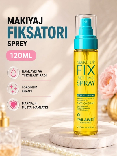 Спрей фиксатор для макияжа, увлажняющий, Make Up Fixer - 