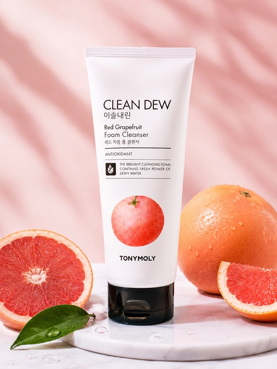 TonyMoly Clean Dew Red Grapefruit пенка для умывания лица, мягко очищающая кожу ежедневно - 