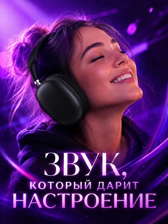 Simsiz Bluetooth quloqchinlar P9, mikrofonli, to'liq o'lchamli