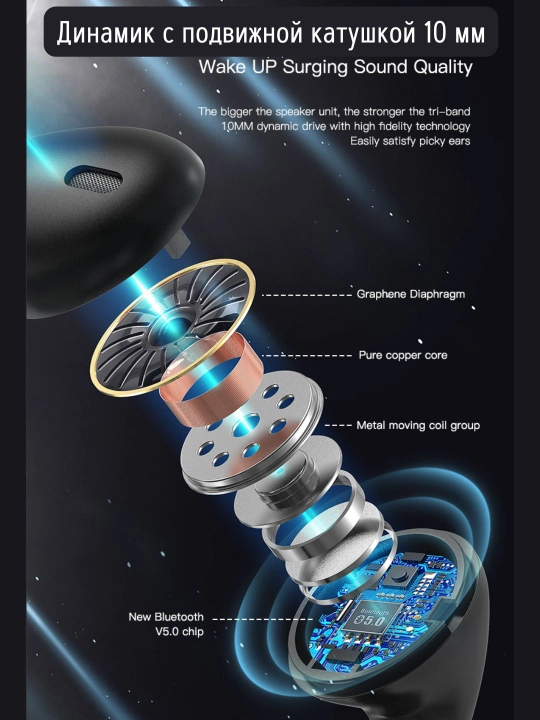 Naushniklar simsiz - tws binaural stereo j18