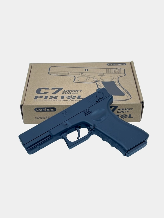 Металлический страйкбольный пистолет C7 Glock 6мм, игрушечное оружие