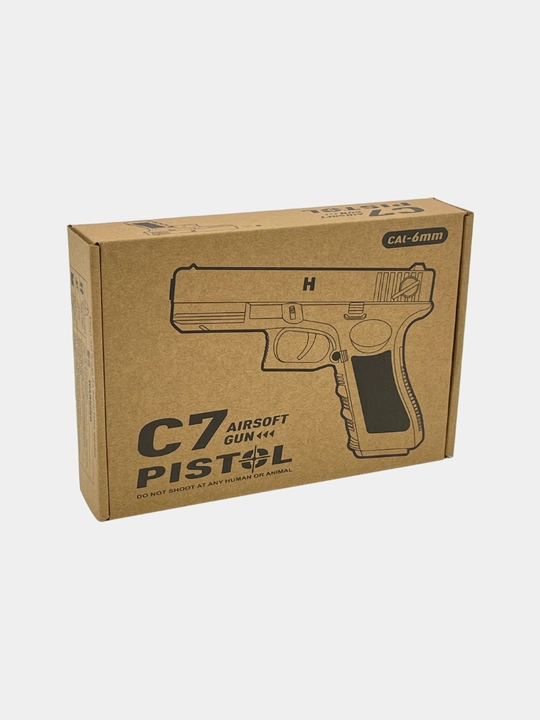 Металлический страйкбольный пистолет C7 Glock 6мм, игрушечное оружие
