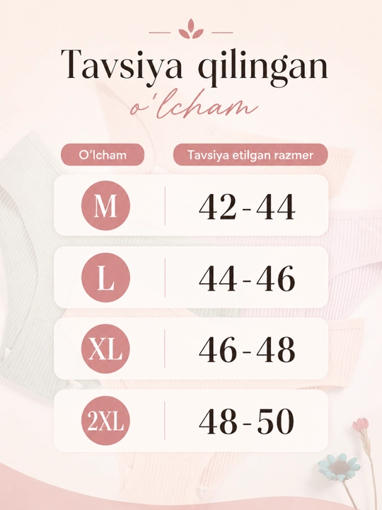 Ayollar trusiklar to‘plami -3 dona
