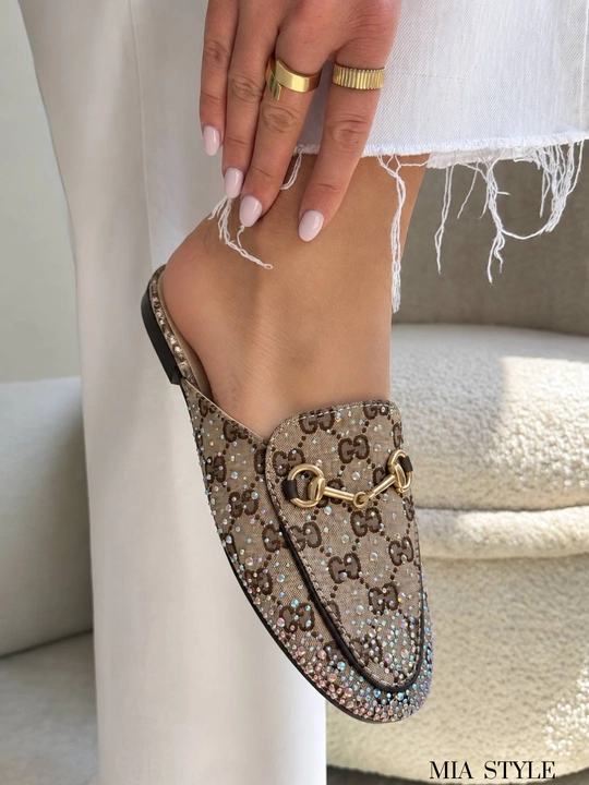 Gucci ayollar kuzgi myuli tosh bezakli Turkiya, razmerga razmer, oq qutida