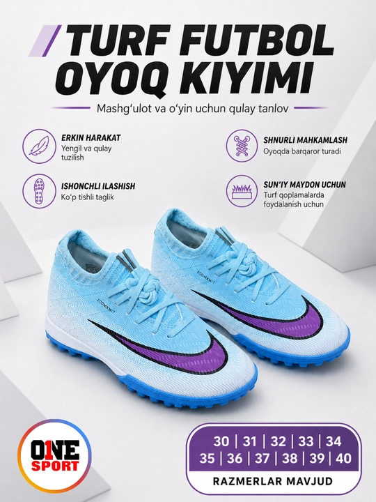 Bolalar uchun Butsi futbol oyoq kiyimi, sorokonojka, 30–40 razmer