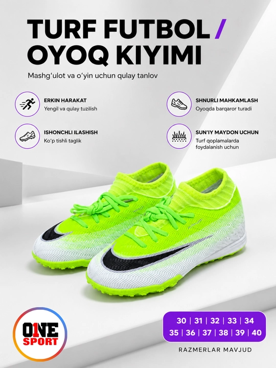 Bolalar uchun Butsi futbol oyoq kiyimi, sorokonojka, 30–40 razmer