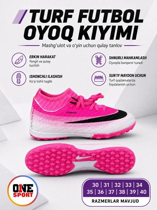 Bolalar uchun Butsi futbol oyoq kiyimi, sorokonojka, 30–40 razmer