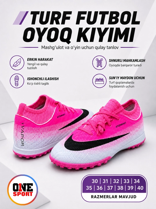 Bolalar uchun Butsi futbol oyoq kiyimi, sorokonojka, 30–40 razmer
