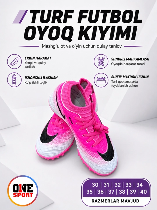 Bolalar uchun Butsi futbol oyoq kiyimi, sorokonojka, 30–40 razmer