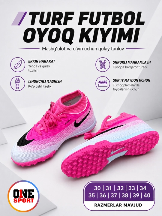 Bolalar uchun Butsi futbol oyoq kiyimi, sorokonojka, 30–40 razmer