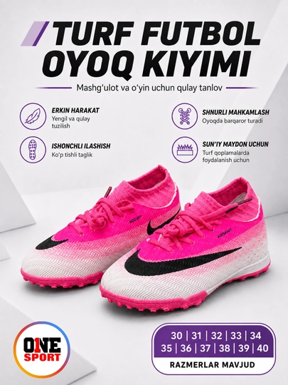 Bolalar uchun Butsi futbol oyoq kiyimi, sorokonojka, 30–40 razmer - 