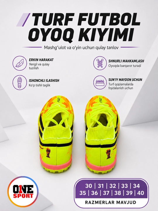 Bolalar uchun Butsi futbol oyoq kiyimi, sorokonojka, 30–40 razmer