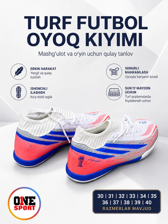Bolalar uchun Butsi futbol oyoq kiyimi, sorokonojka, 30–40 razmer