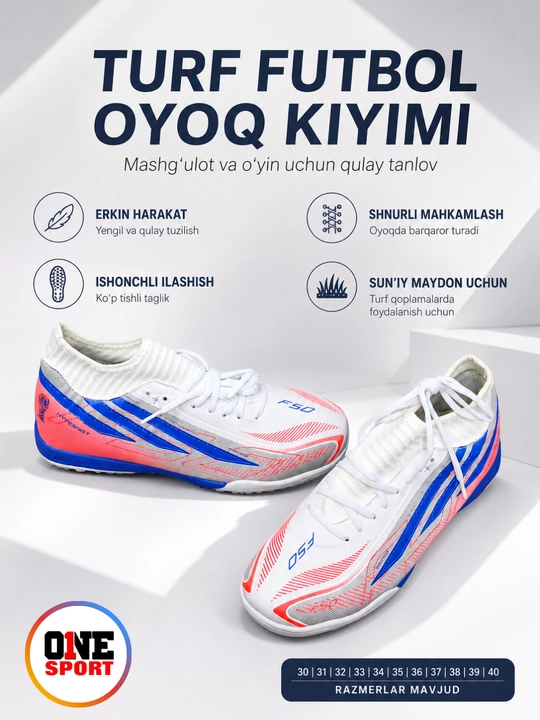 Bolalar uchun Butsi futbol oyoq kiyimi, sorokonojka, 30–40 razmer