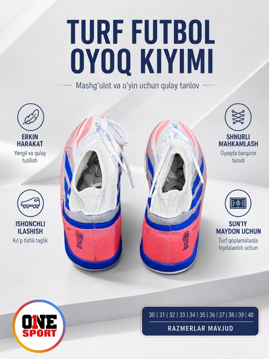 Bolalar uchun Butsi futbol oyoq kiyimi, sorokonojka, 30–40 razmer