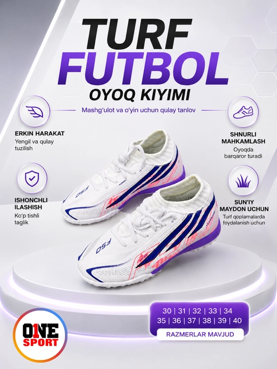 Bolalar uchun Butsi futbol oyoq kiyimi, sorokonojka, 30–40 razmer