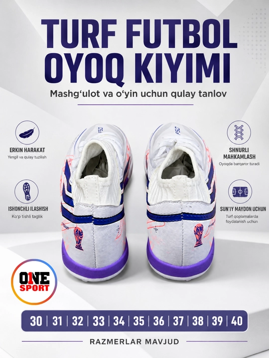 Bolalar uchun Butsi futbol oyoq kiyimi, sorokonojka, 30–40 razmer
