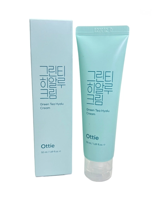 Увлажняющий крем для лица Ottie Green Tea Hyalu Cream с зеленым чаем, 50 мл