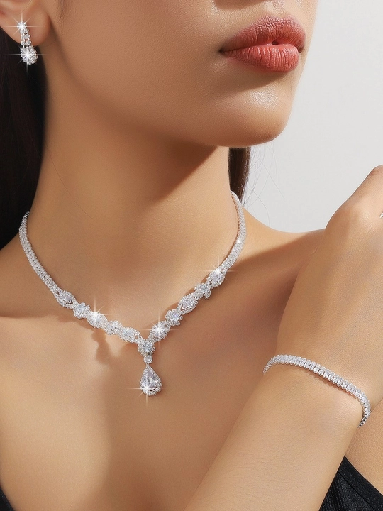 Marjon/choker taqinchoqlari to‘plami, bilaguzuk va ziraklar, to‘y, kundalik to‘plam - 