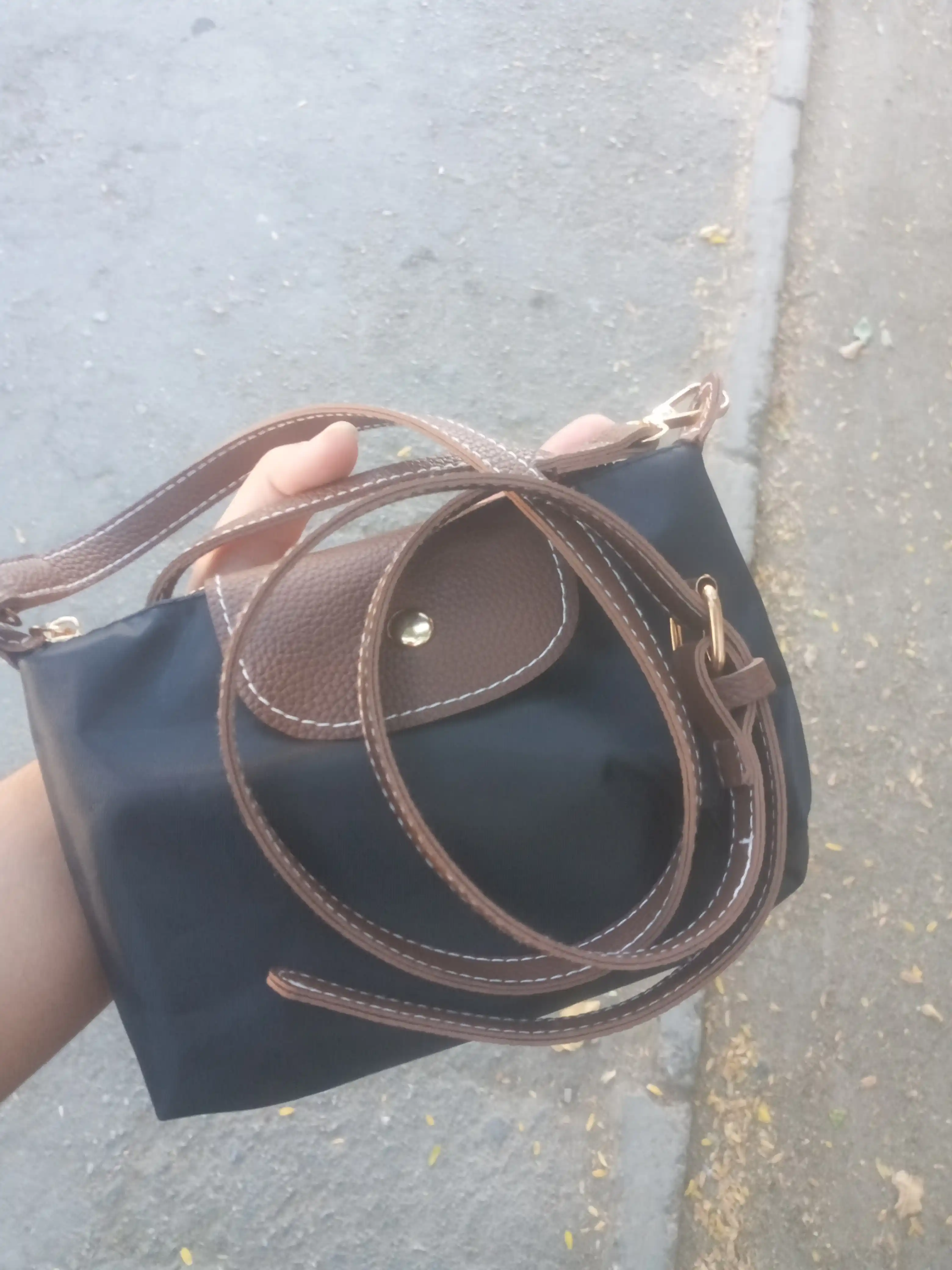 Sumka ayollar uchun, mini Longchamp uslubida, kichkina krossbodi sumka-kosmetichka