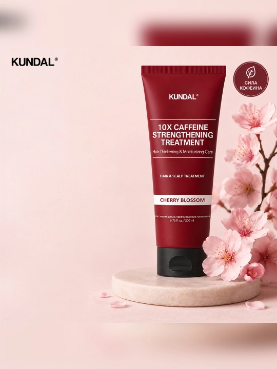 KUNDAL Маска для волос 10X Caffeine Strengthening Treatment, 200 мл - 