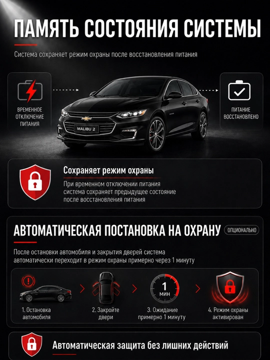 Avtomobil signalizatsiyasi AVA PRO, Malibu 2 dizaynli 2 pult, zarba datchigi