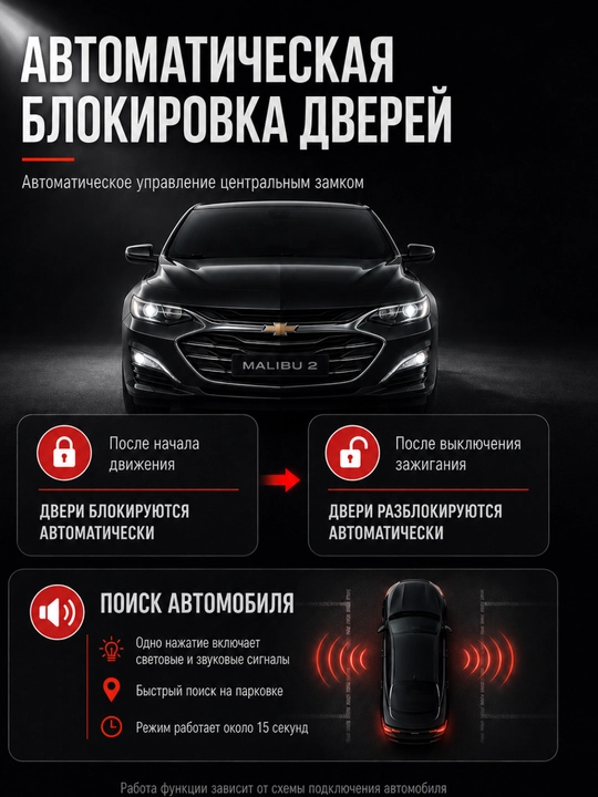Avtomobil signalizatsiyasi AVA PRO, Malibu 2 dizaynli 2 pult, zarba datchigi