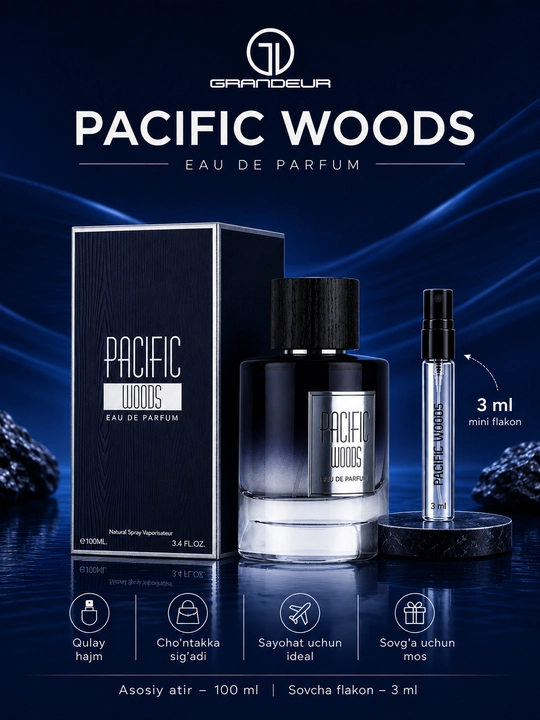 Erkaklar uchun Grandeur Elite Pacific Woods parfyumeriya suvi