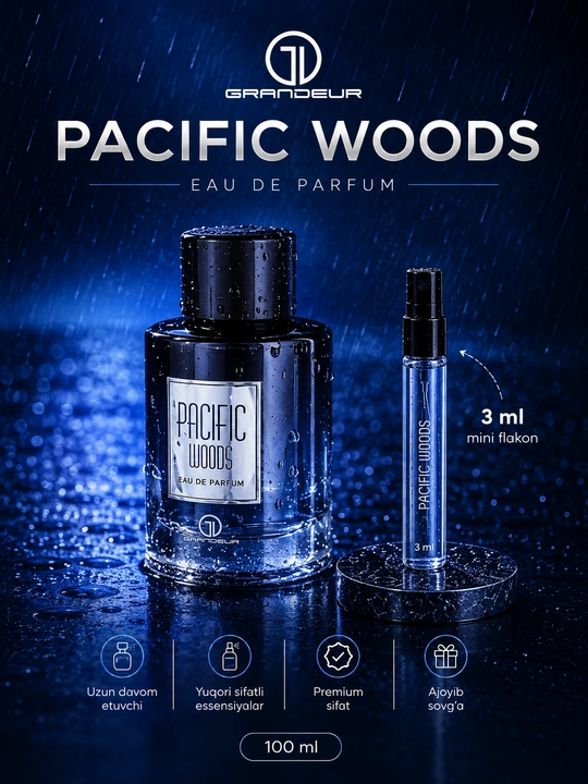 Парфюмерная вода Grandeur Elite Pacific Woods для мужчин - 