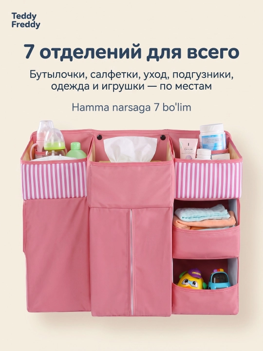 Подвесной органайзер на кроватку