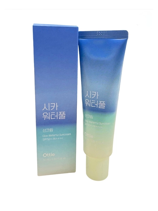 Солнцезащитный крем для лица Ottie Cica Waterful Suncream SPF50+ PA++++, 50 мл