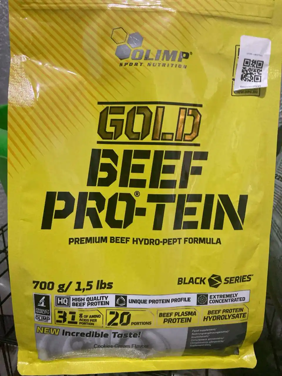 Olimp Gold Beef 700g вкус Печенья крем, говяжий протеин