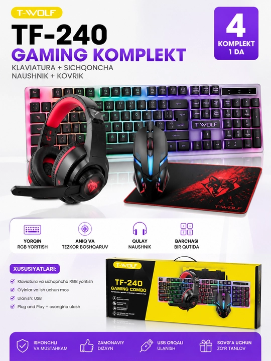 T-WOLF TF-240 GAMING COMBO - 