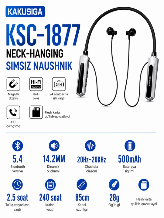 KAKUSIGA yuqori sifatli simsiz Bluetooth quloqchinlar