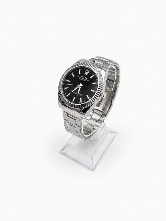 Erkaklar Rolex qo‘l soati, metall bilaguzukli, klassik dizayn