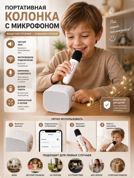Protein akustik tizimi, MiNi WS-887 karnay, Bluetooth bilan jihozlangan K1 karaoke karnay