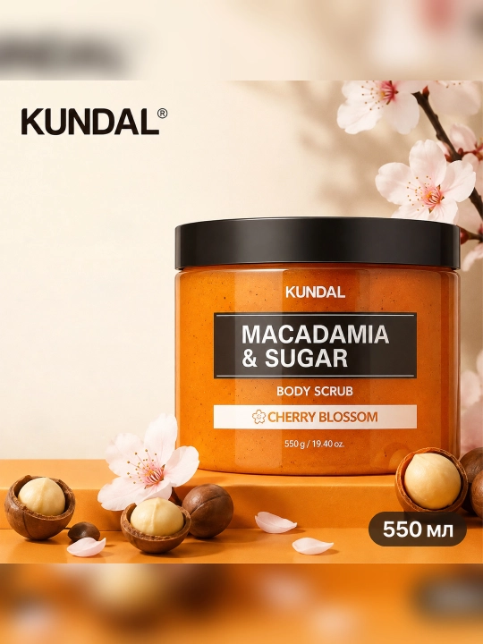 KUNDAL Скраб для тела Macadamia & Sugar Body Scrub, 550 г - 