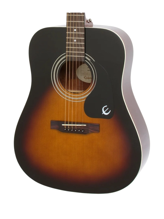 Epiphone Songmaker DR-100 akustik gitara, to‘liq o‘lchamli, Vintage Sunburst rangida