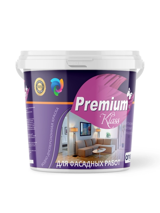 Relief Plus fasad uchun suv-emulsion bo‘yoq, super oq, yuviladigan, 4–25 kg