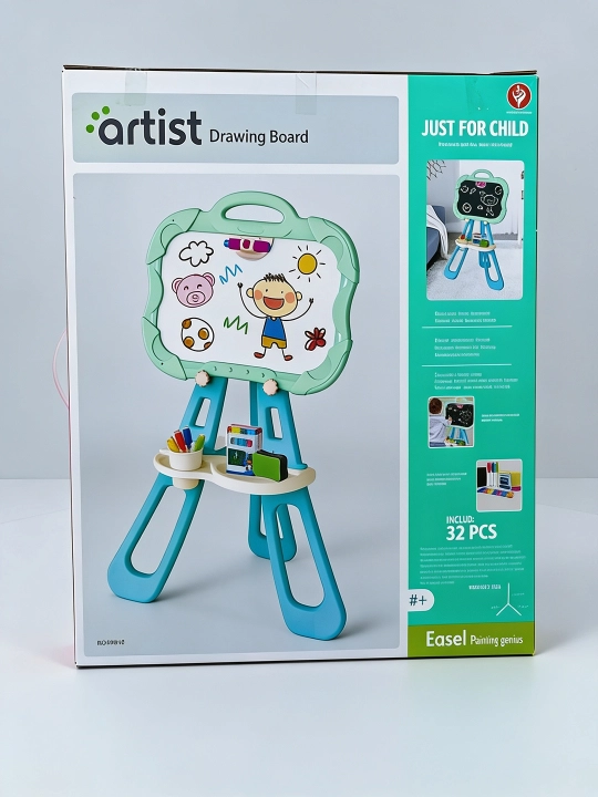 Bolalar ikki tomonlama Artist Drawing Board molbert, 32 buyum